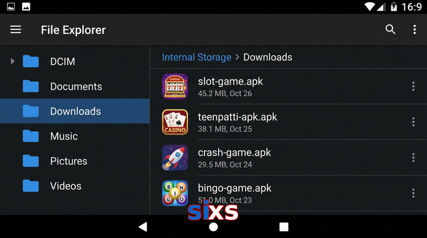 Main screen of Sixs gameapk page for PK players